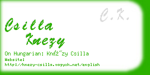 csilla knezy business card